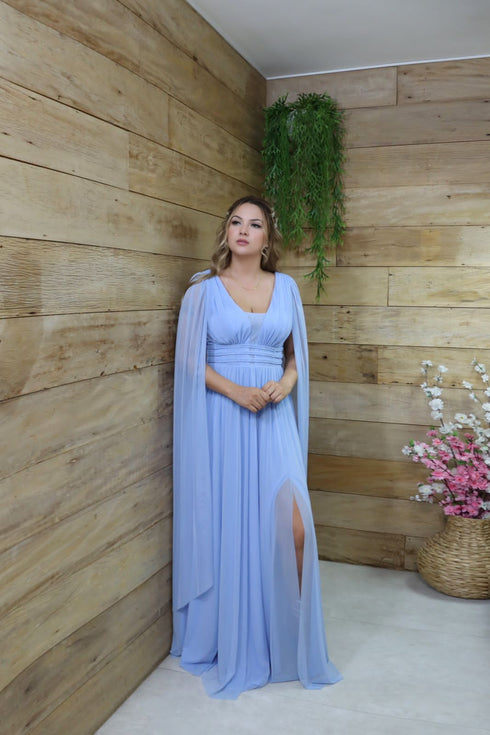 Vestido três listras pequenas com capa